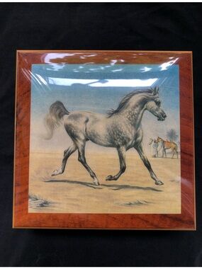 Musical Jewelry Box with Arabian Horse
